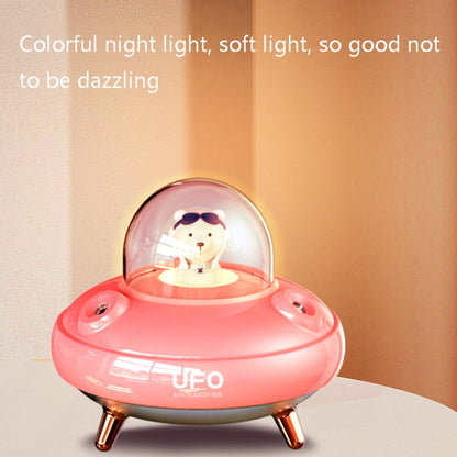 HO3 UFO Double Spraying Pet Humidifier Home Air Nebulizer Water Replenishing Instrument, Colour: Plug-in Model (White) - Home & Garden by buy2fix | Online Shopping UK | buy2fix