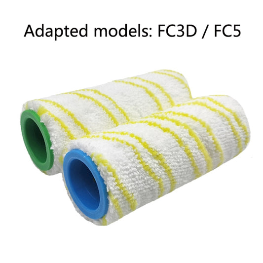 1 Pair HJ-PJ-0118 Washing Machine Accessories Cleaning Brush Roller Set For Ka/Rcher FC3D FC5 by buy2fix
