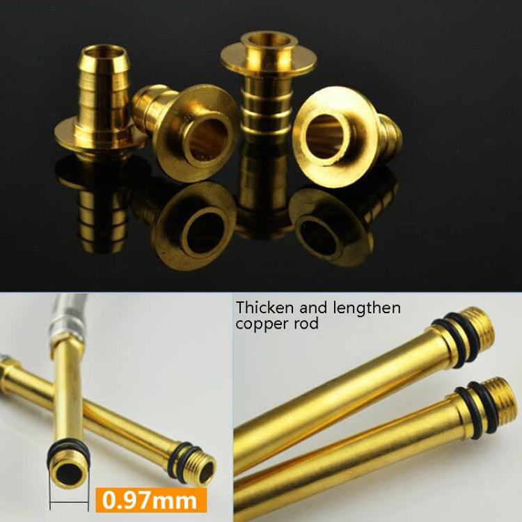 4 PCS Weave Stainless Steel Flexible Plumbing Pipes Cold Hot Mixer Faucet Water Pipe Hoses High Pressure Inlet Pipe, Specification: 80cm 8cm Copper Rod - Home & Garden by buy2fix | Online Shopping UK | buy2fix