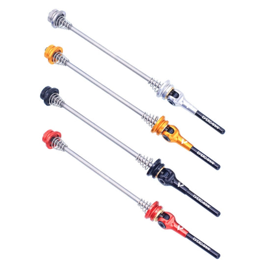 EVERDAWN Mountain Highway Bike Titanium Alloy Axis Quick Removal Rod Front And Rear Rollers Open Flower Drum Fixed Axis Trolley(Golden) by buy2fix