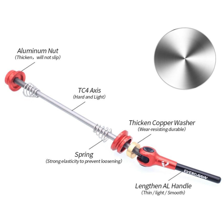 EVERDAWN Mountain Highway Bike Titanium Alloy Axis Quick Removal Rod Front And Rear Rollers Open Flower Drum Fixed Axis Trolley(Titanium Color) - Outdoor & Sports by buy2fix | Online Shopping UK | buy2fix