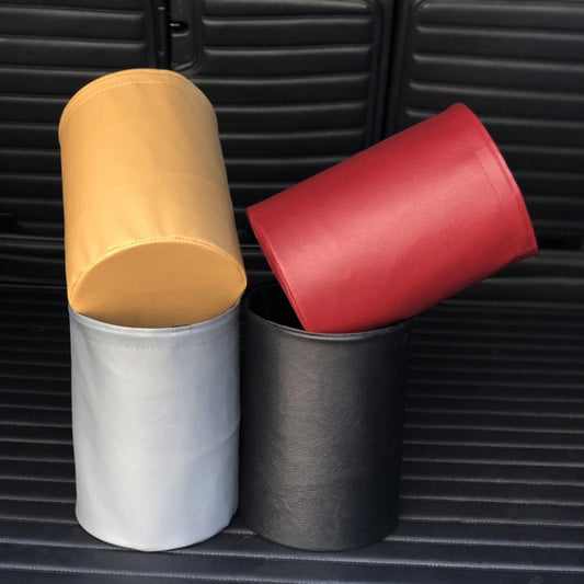 2 PCS Leather Foldable Car Trash Can Mini Chair Back Suspended Waterproof Trash Can(Wine Red) by buy2fix