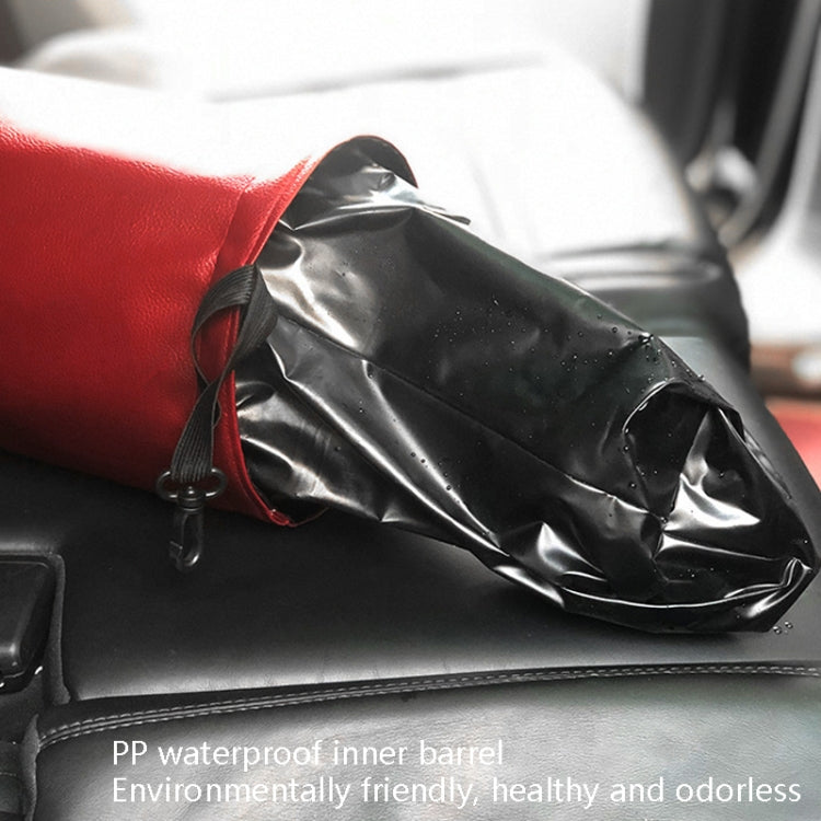 2 PCS Leather Foldable Car Trash Can Mini Chair Back Suspended Waterproof Trash Can(Gray) by buy2fix