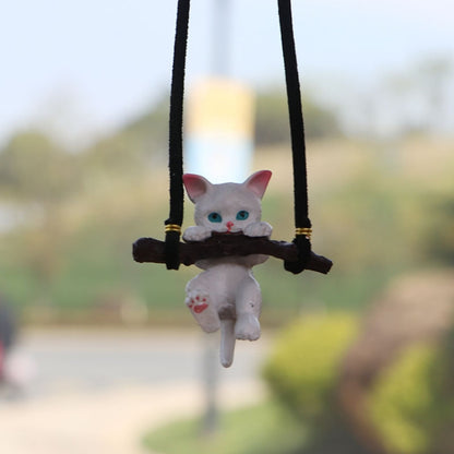 2 PCS Car Pendant Car Decoration Cat Pendant(Branches Cat) - In Car by buy2fix | Online Shopping UK | buy2fix