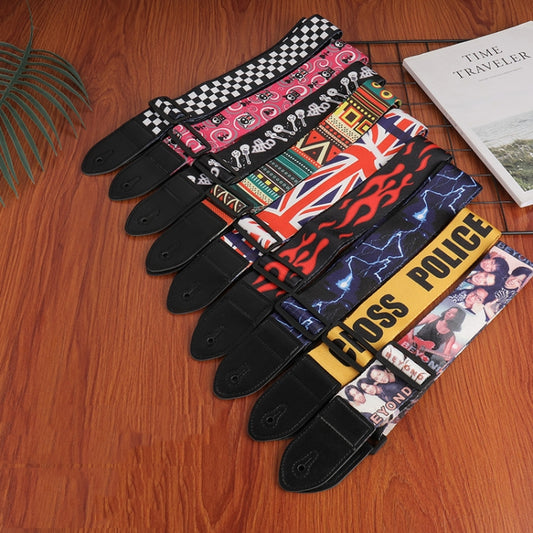 3 PCS Printed Ukulele Guitar Strap, Length: 85-135cm(Blue Flash) by buy2fix