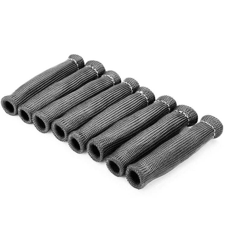 8 PCS / Set High-Temperature Car Spark Plug Protective Cover Spark Plug Heat Shield(Black) by buy2fix