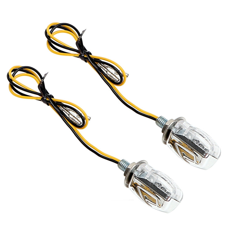 1 Pair Motorcycle LED Turn Lamp Universal Modified Small Turn Light, Colour: Silver Shell - In Car by buy2fix | Online Shopping UK | buy2fix