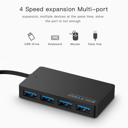 KYTC47 4 Ports USB Adapter Cable High Speed USB Docking Station Multi-Interface HUB Converter, Colour: Black USB 3.0 -  by buy2fix | Online Shopping UK | buy2fix