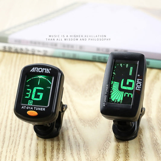 AROMA Guitar Tuner Ukulele Violin Bass Multi-Function Electronic Tuner, Colour: AT-01A by buy2fix
