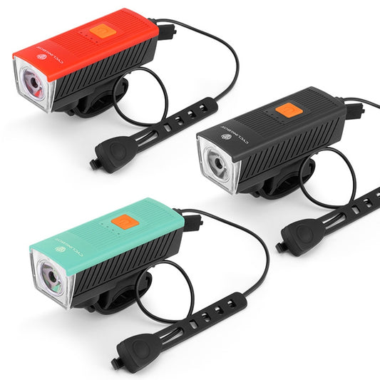CYCLINGBOX BG-1811 Bicycle Charging Speaker Front Lamp USB Multi-Function Mountain Bike Accessories(Black) by CYCLINGBOX