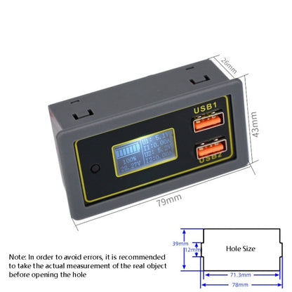 Car DC Voltage Electricity Table 12/24V Battery Lead-Acid Battery Turn 5V USB Fast Charge Display - In Car by buy2fix | Online Shopping UK | buy2fix