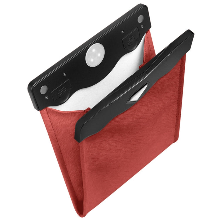 Car Trash Can Storage Bag Hanging Paste With LED Light Garbage Bag(Small (Red)) by buy2fix