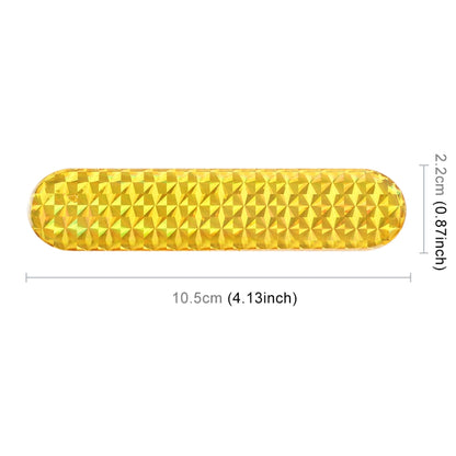 2 PCS High-brightness Laser Reflective Strip Warning Tape Decal Car Reflective Stickers Safety Mark(Yellow) by buy2fix