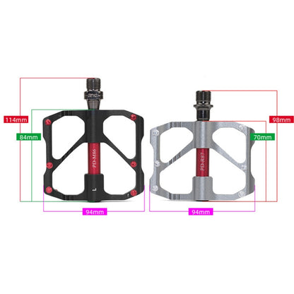 PD-M86C  1 Pair PROMEND Bicycle Road Bike Mountain Bike 3 Palin Carbon Fiber Bearing Pedal(Black) - Outdoor & Sports by PROMEND | Online Shopping UK | buy2fix