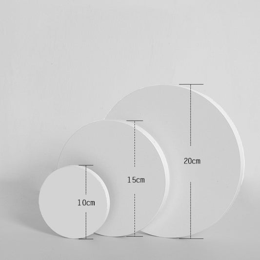 Solid Circulars Solid Wood Geometric Polygon Camera Props Creative Photography Ornaments by buy2fix