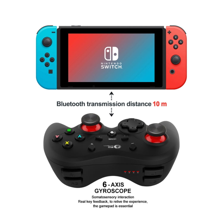 MingPin MB-S810 Wireless Bluetooth Six-Axis Gamepad For Nintendo Switch Pro(Yellow) - Gamepads by MingPin | Online Shopping UK | buy2fix