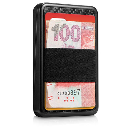 New-Bring  Carbon Fiber Metal Card Holder Male Personality Card Holder Anti-Theft  RFID Ultra-Thin Small Card Box(Black) - Home & Garden by New-Bring | Online Shopping UK | buy2fix