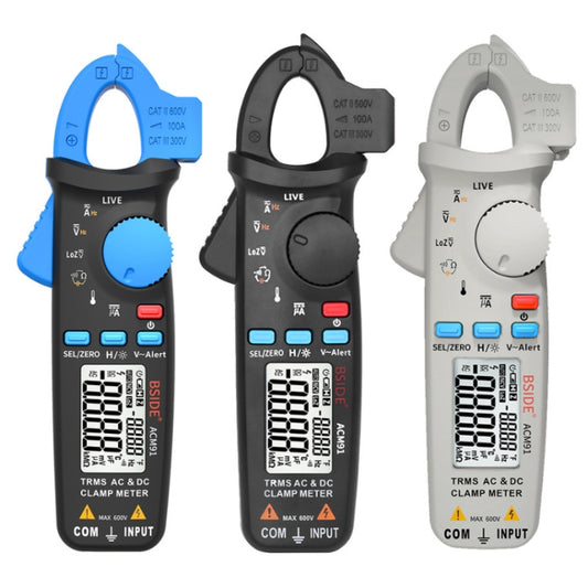 BSIDE ACM91 Digital Clamp Meter AC/DC Current 1mA True RMS Auto Range Capacitor Tester Multimeter(Blue) by BSIDE