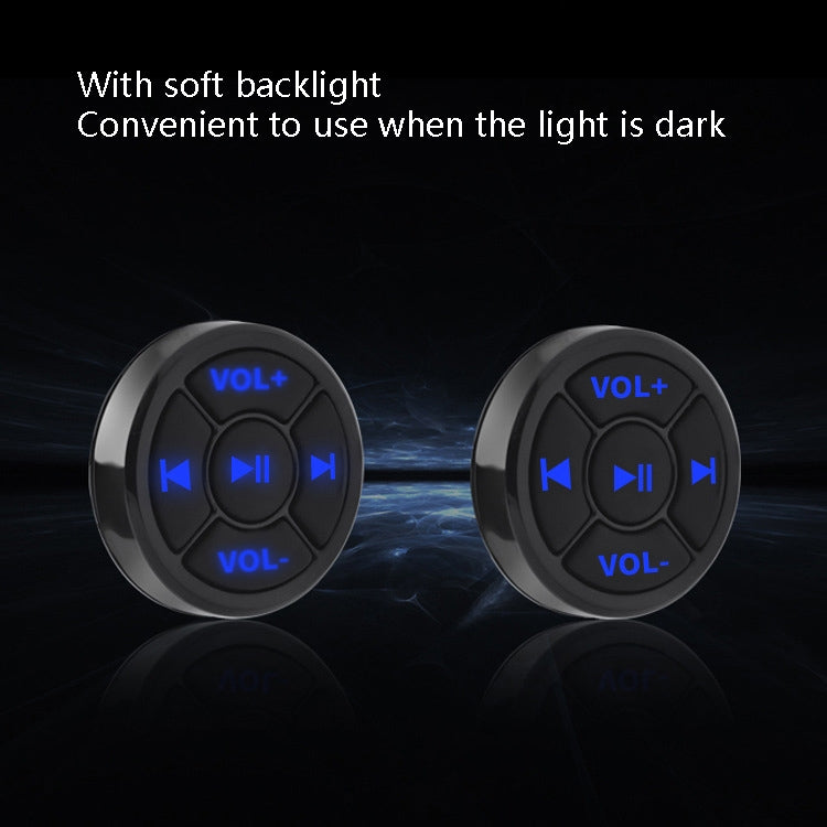 Car Mobile Phone Remote Control Bluetooth Wireless Multimedia Button Remote Control Music Playback Selfie, Colour: Black by buy2fix