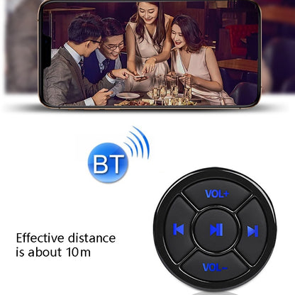 Car Mobile Phone Remote Control Bluetooth Wireless Multimedia Button Remote Control Music Playback Selfie, Colour: Black by buy2fix