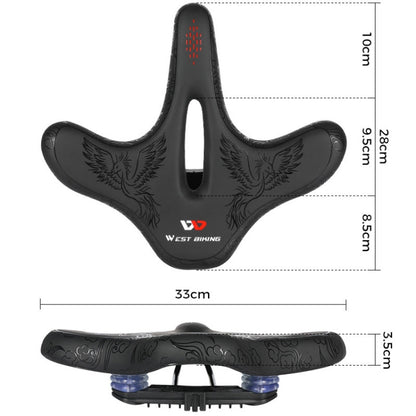 WEST BIKING YP0801122 Bicycle Mountain Bike Large Cushion Leisure And Comfortable Bicycle Saddle(Phoenix) - Outdoor & Sports by WEST BIKING | Online Shopping UK | buy2fix