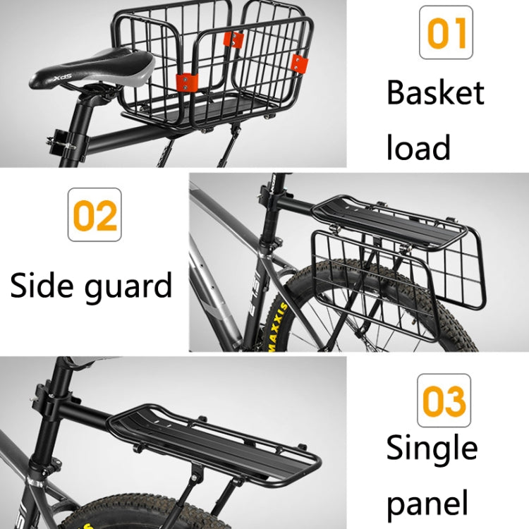 WEST BIKING YP0712030 Bicycle Aluminum Alloy Rack Cart Basket Mountain Bike Back Seat With Basket(Black) - Others by WEST BIKING | Online Shopping UK | buy2fix