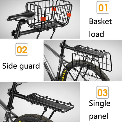 WEST BIKING YP0712030 Bicycle Aluminum Alloy Rack Cart Basket Mountain Bike Back Seat With Basket(Black) - Others by WEST BIKING | Online Shopping UK | buy2fix