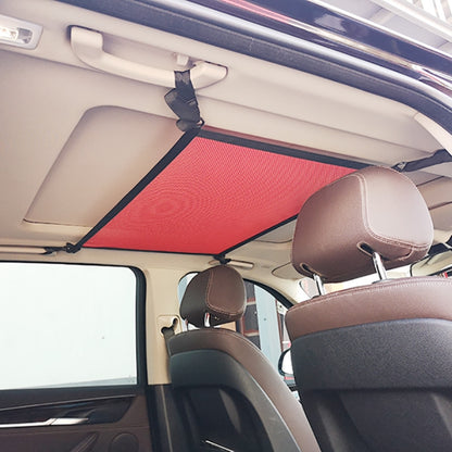 Car Storage Network Pocket Car Roof Seating Room Mesh Folding Hanging Bag, Style: Single Layer(Red) by buy2fix