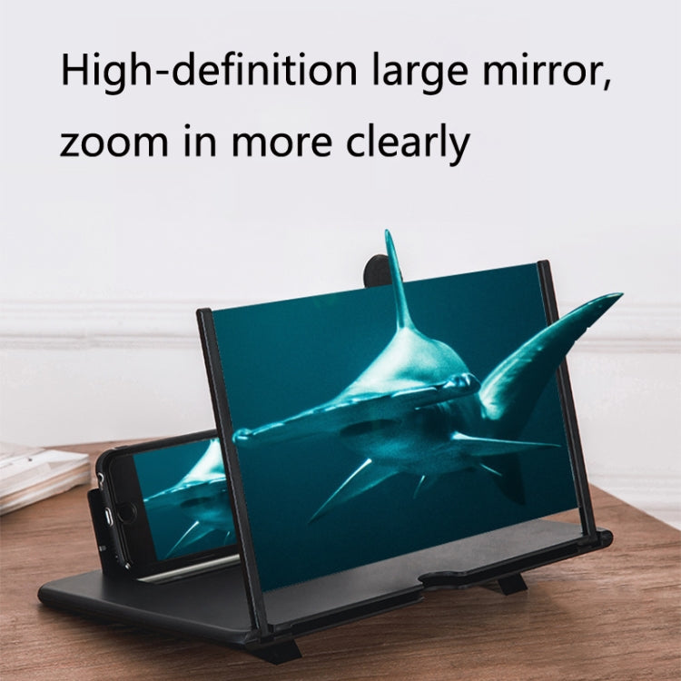 16 inch Mobile Phone Screen Magnifier With Pull-Out 3D Eye Protection High-Definition Magnifying Glass Holder(Black) - Screen Magnifier by buy2fix | Online Shopping UK | buy2fix