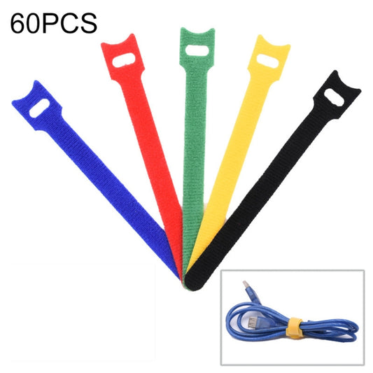 60 PCS T-Shaped Cable Organizer Belt Nylon Winder Buckle, Length: 20cm(Color Random Delivery) - Cable Organizer by buy2fix | Online Shopping UK | buy2fix