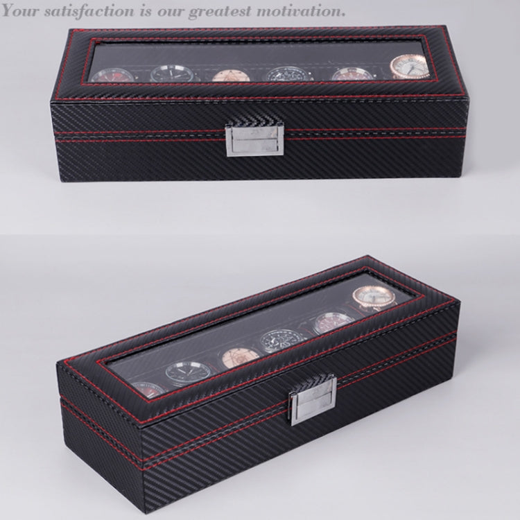 Carbon Fiber PU Leather Watch Box Jewelry Storage Box Packaging Box, Style: 10 Watch Positions - Watch Storages by buy2fix | Online Shopping UK | buy2fix