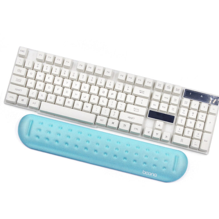 Baona Silicone Memory Cotton Wrist Pad Massage Hole Keyboard Mouse Pad, Style: Medium Keyboard Rest (Blue) - Mouse Pads by Baona | Online Shopping UK | buy2fix