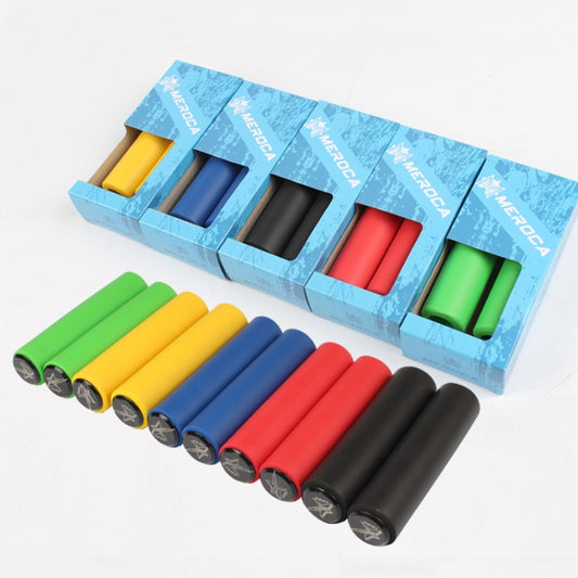 MEROCA Mountain Bike Grip Cover Shock Absorbic Silicone Handlebar Sponge Cover(Blue) by buy2fix