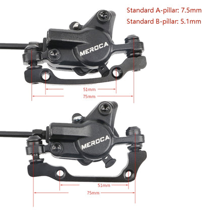 Meroca M800 Bicycle Brake Mountain Bike Universal Bilateral Brake Oil Pressure Disc Brake, Style: 1 Pair Oil Brakes + 1 Pair Disc Brakes - Outdoor & Sports by Meroca | Online Shopping UK | buy2fix