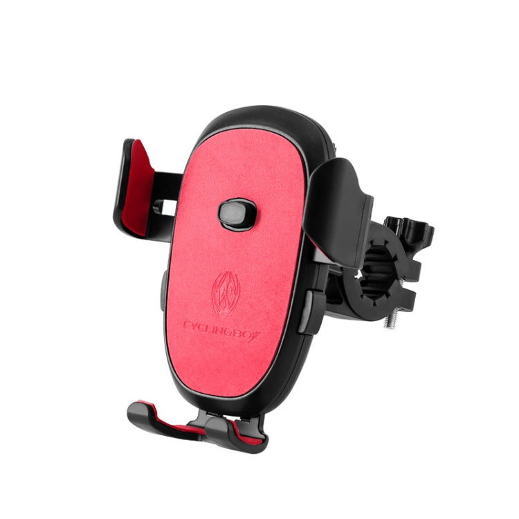 2 PCS CYCLINGBOX BG-2930 Bicycle Mobile Phone Frame Plastic One-Click Lock Mobile Phone Bracket, Style: Handlebar Installation (Red） - Outdoor & Sports by CYCLINGBOX | Online Shopping UK | buy2fix