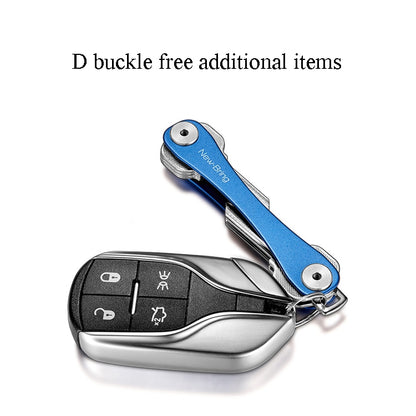 New Bring Mini Keychain Emergency Tool Multifunctional Portable Car Accessories Metal Key Storage Device(Blue Lengthening) by buy2fix