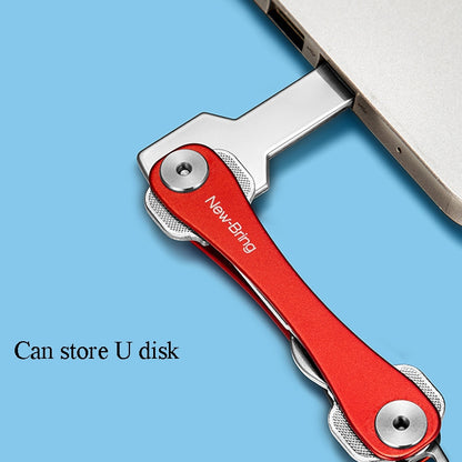 New Bring Mini Keychain Emergency Tool Multifunctional Portable Car Accessories Metal Key Storage Device(Blue Lengthening) by buy2fix