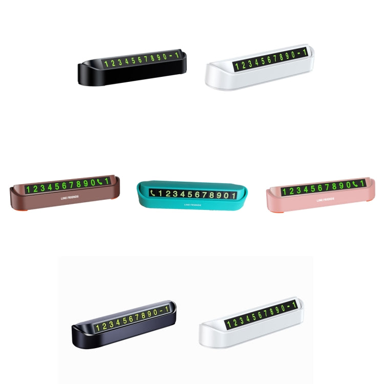 Hidden Parking Number Card Nightlight Number Button Parking Number Card, Style: Neutral (Black) by buy2fix