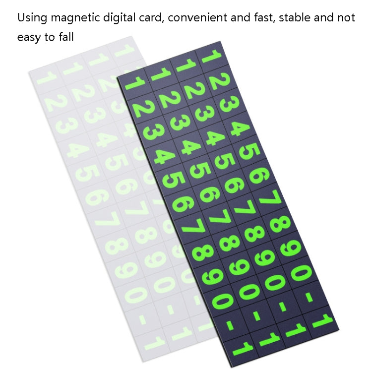 Hidden Parking Number Card Nightlight Number Button Parking Number Card, Style: Neutral (Black) by buy2fix