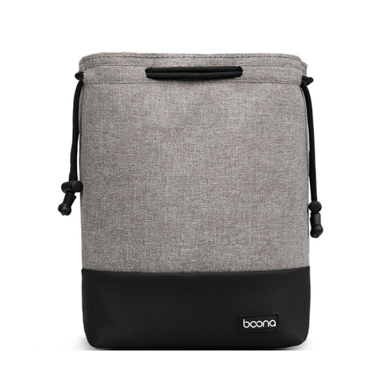 Baona Sac étanche pour appareil photo Micro SLR Housse de protection Sac pochette avec cordon de serrage, Couleur: Gris moyen