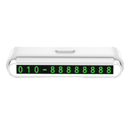 2 PCS One-Click Automatic Hiding Temporary Parking Signs For Cars(White - Green Numbers) by buy2fix
