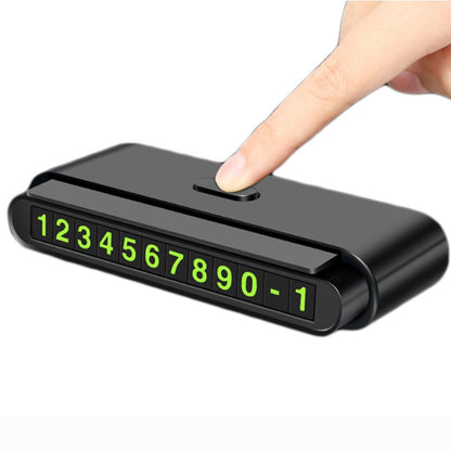 2 PCS One-Click Automatic Hiding Temporary Parking Signs For Cars(Black - Green Numbers) by buy2fix