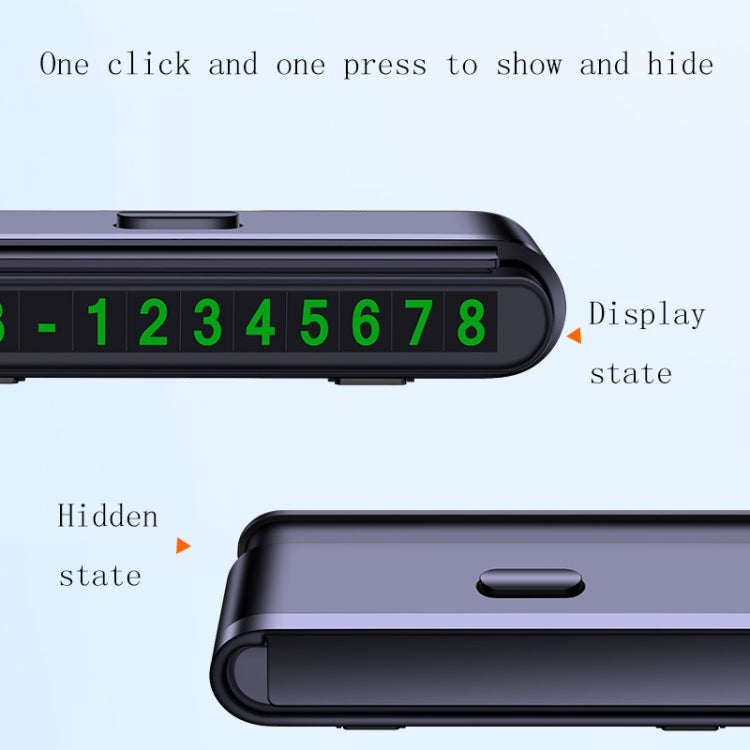 2 PCS One-Click Automatic Hiding Temporary Parking Signs For Cars(White - Green Numbers) by buy2fix