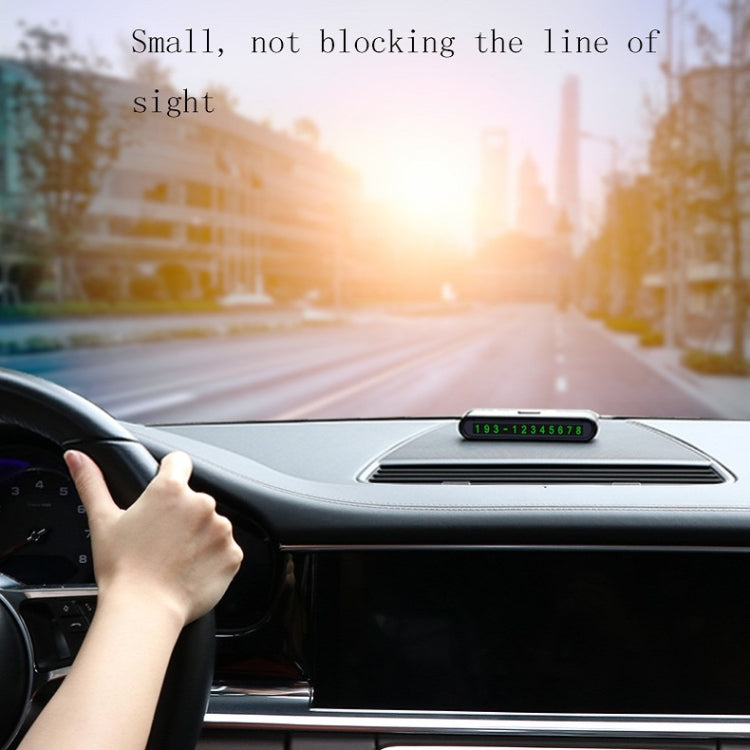 2 PCS One-Click Automatic Hiding Temporary Parking Signs For Cars(Black - Green Numbers) by buy2fix