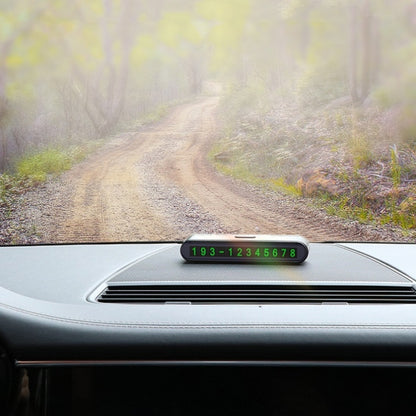 2 PCS One-Click Automatic Hiding Temporary Parking Signs For Cars(Black - Green Numbers) by buy2fix