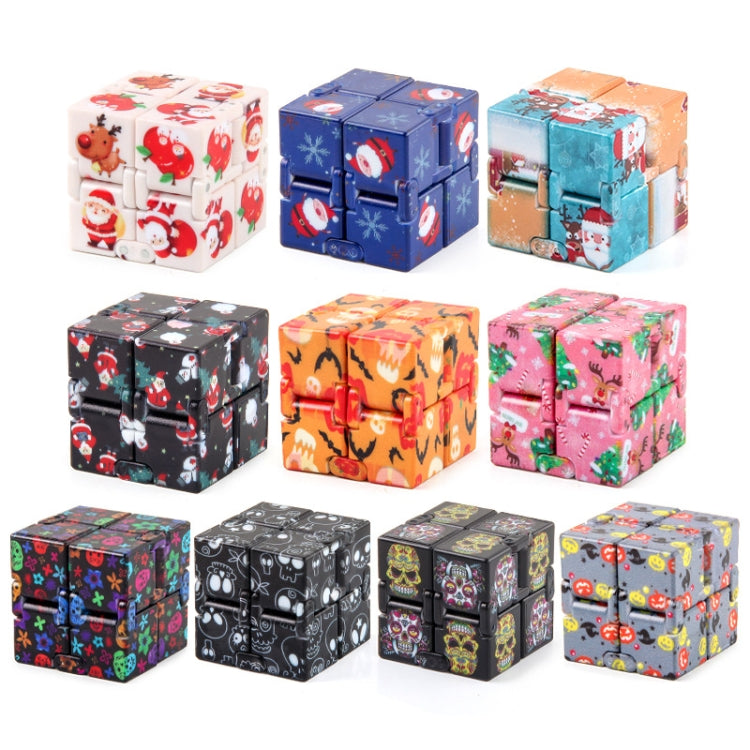 3 PCS Infinite Magic Cube Halloween & Christmas Theme Decompression Pocket Cube Second Order Cube Toy(No.335k-10 Skeleton Black White) - Magic Cubes by buy2fix | Online Shopping UK | buy2fix