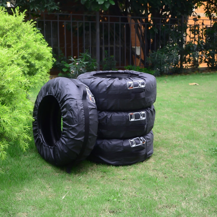 4 in 1 Waterproof Dustproof Sunscreen Car Tire Spare Tire Cover, Size:S (Black) - In Car by buy2fix | Online Shopping UK | buy2fix