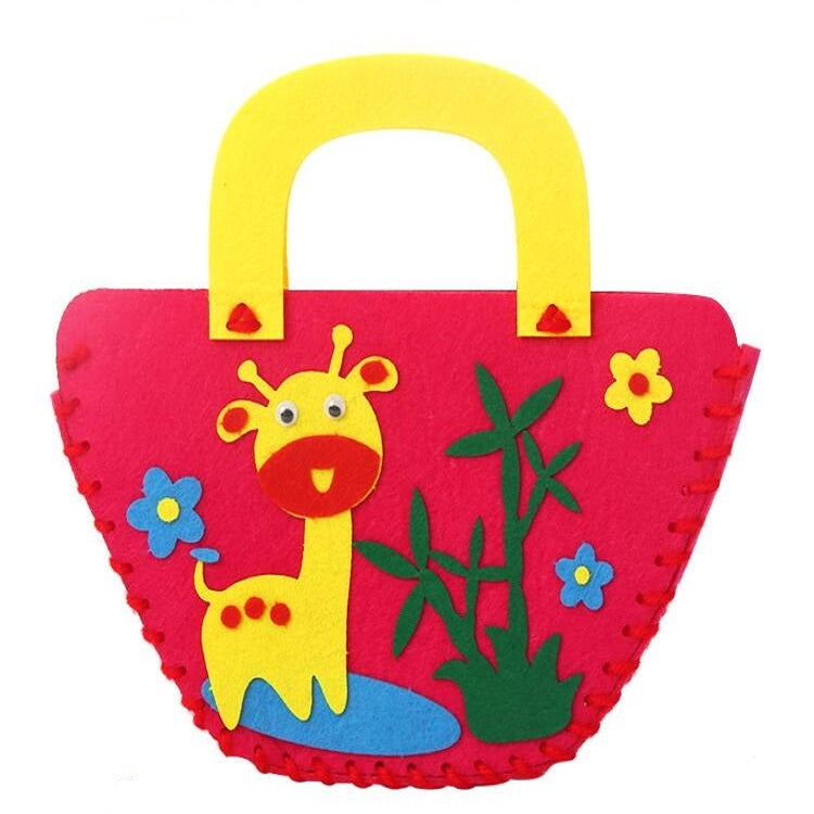 Non-woven Fabric DIY Cartoon Paste Hand Sewing Bag Fabric Bag(Little Deer) - Early Education Toys by buy2fix | Online Shopping UK | buy2fix