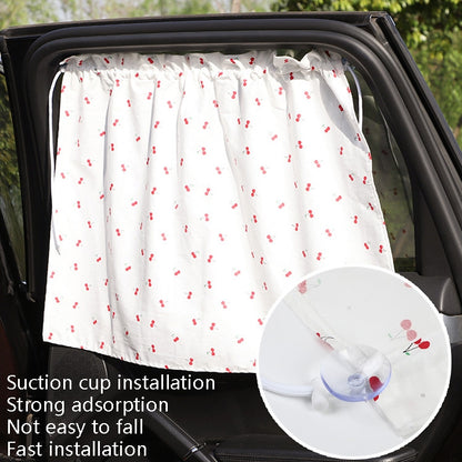 Car Curtains Cotton Car Suction Cup Sunshade Sun Protection Thermal Curtain(Bunny) by buy2fix