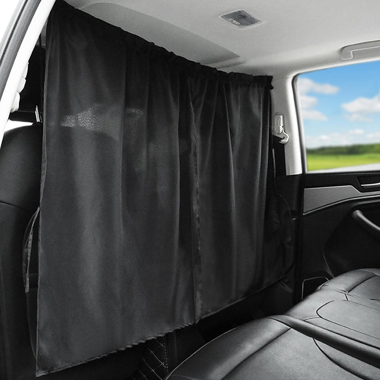 2 PCS 69 x 82cm Automobile Front And Rear Partition Curtain Business Car Air Conditioning Privacy Curtain(black) by buy2fix